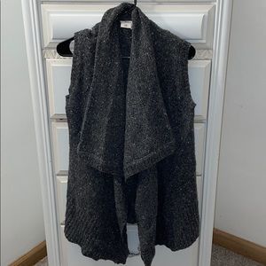 DKNY sleeveless open sweater